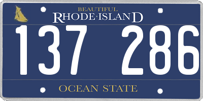 RI license plate 137286