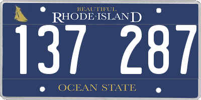 RI license plate 137287