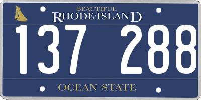 RI license plate 137288