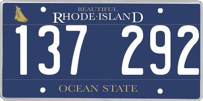 RI license plate 137292