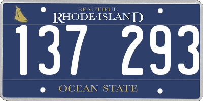 RI license plate 137293