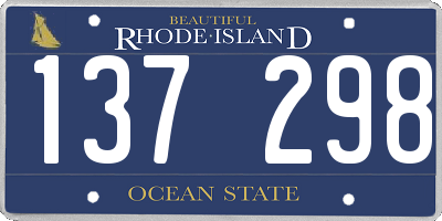 RI license plate 137298
