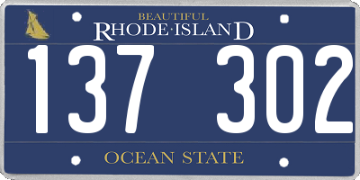 RI license plate 137302