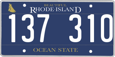 RI license plate 137310