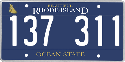 RI license plate 137311