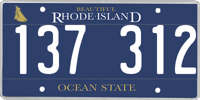 RI license plate 137312