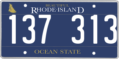 RI license plate 137313