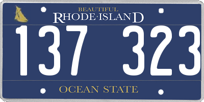 RI license plate 137323