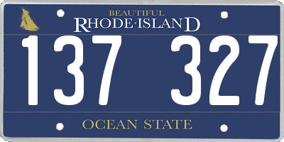 RI license plate 137327