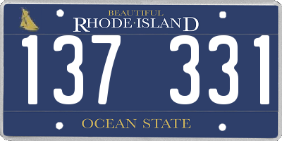 RI license plate 137331
