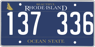 RI license plate 137336