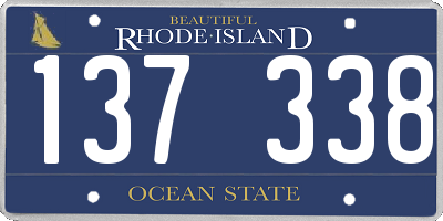 RI license plate 137338