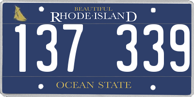RI license plate 137339