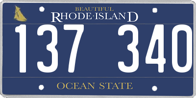 RI license plate 137340