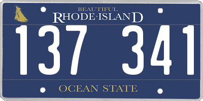 RI license plate 137341