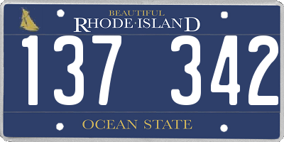 RI license plate 137342