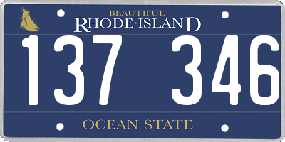 RI license plate 137346