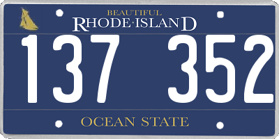 RI license plate 137352