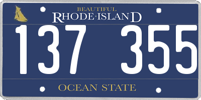 RI license plate 137355