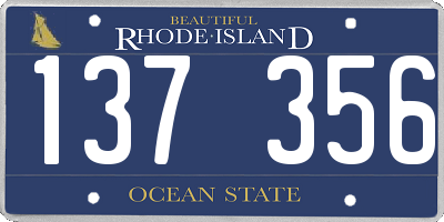RI license plate 137356