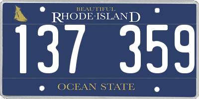 RI license plate 137359