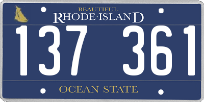 RI license plate 137361