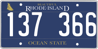 RI license plate 137366