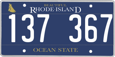 RI license plate 137367