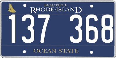 RI license plate 137368