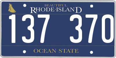 RI license plate 137370