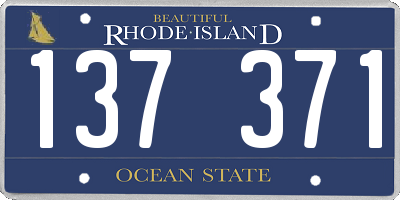 RI license plate 137371