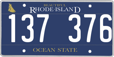 RI license plate 137376