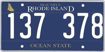 RI license plate 137378