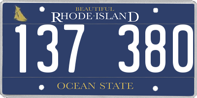 RI license plate 137380
