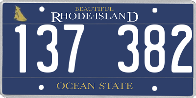 RI license plate 137382
