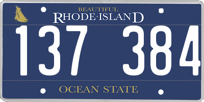 RI license plate 137384