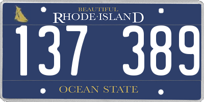 RI license plate 137389