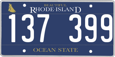 RI license plate 137399