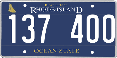 RI license plate 137400