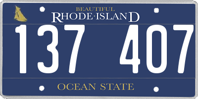 RI license plate 137407