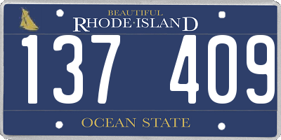 RI license plate 137409