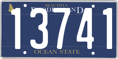 RI license plate 13741