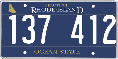 RI license plate 137412