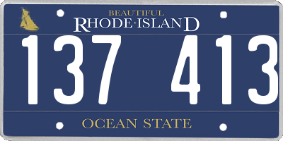 RI license plate 137413