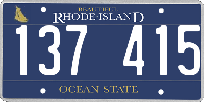 RI license plate 137415