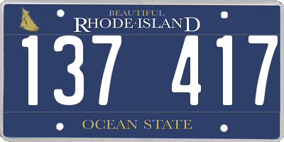 RI license plate 137417