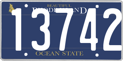 RI license plate 13742