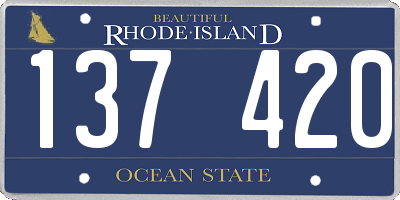 RI license plate 137420