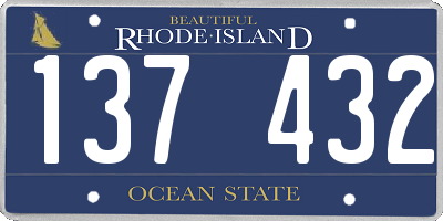 RI license plate 137432