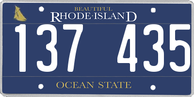 RI license plate 137435
